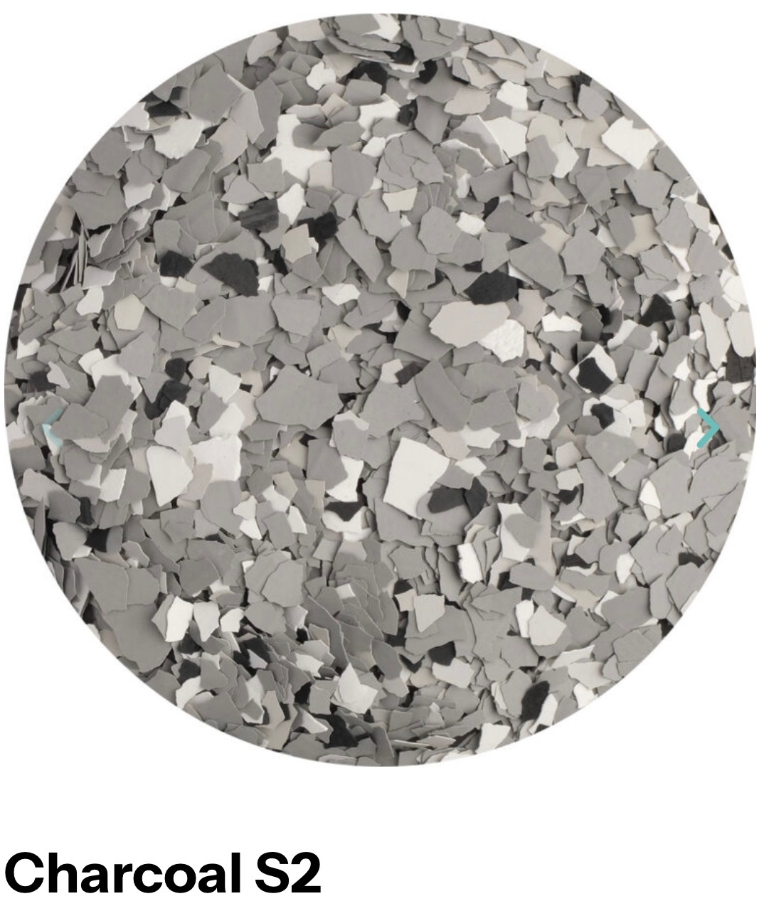 Charcoal epoxy flake blend